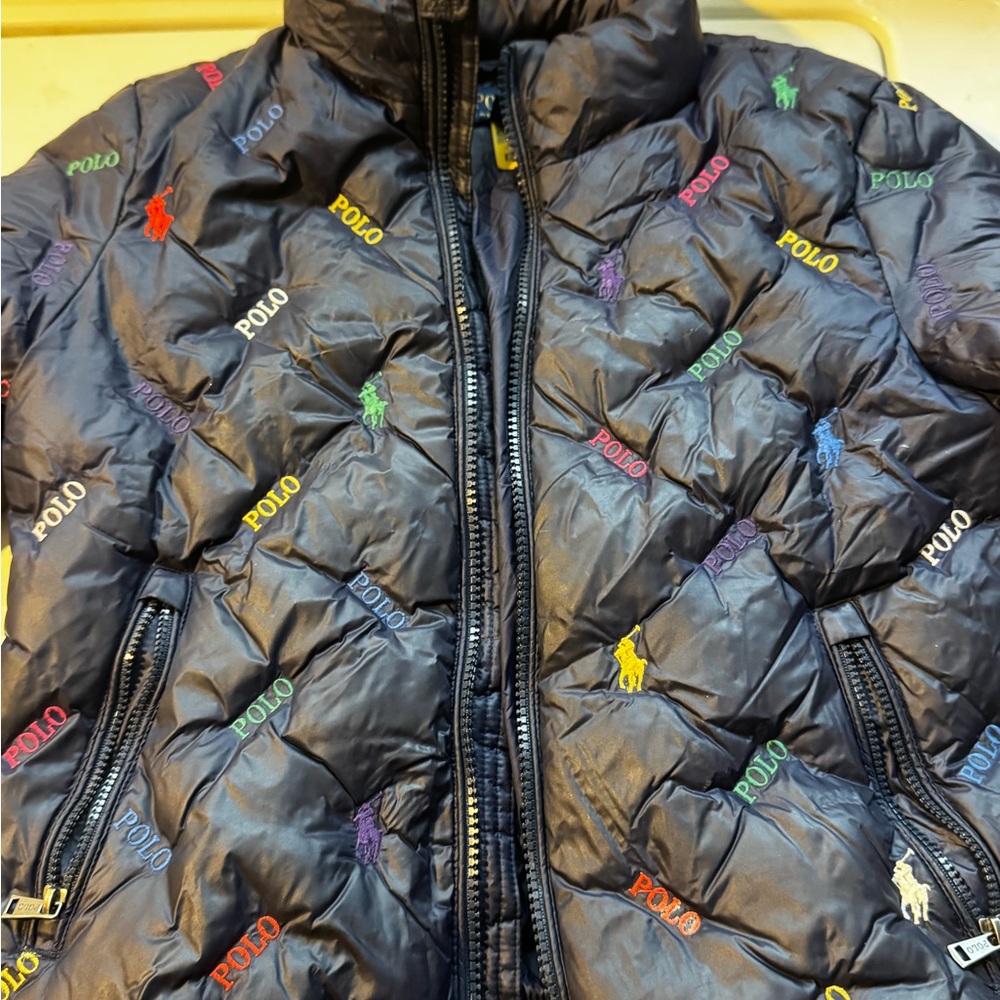 Polo by Ralph Lauren Kids Navy Multicolor Puffer Jacket